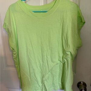 Target Green Boxy Cap Sleeve Tee